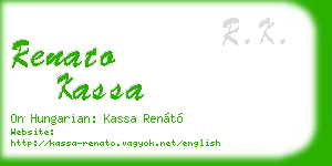 renato kassa business card
