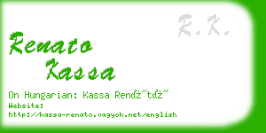 renato kassa business card